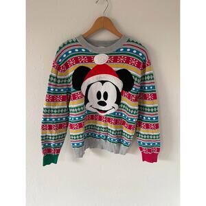 2018 Disney Mickey Mouse Family Holiday Christmas Sweater Mens Small Fair Isle